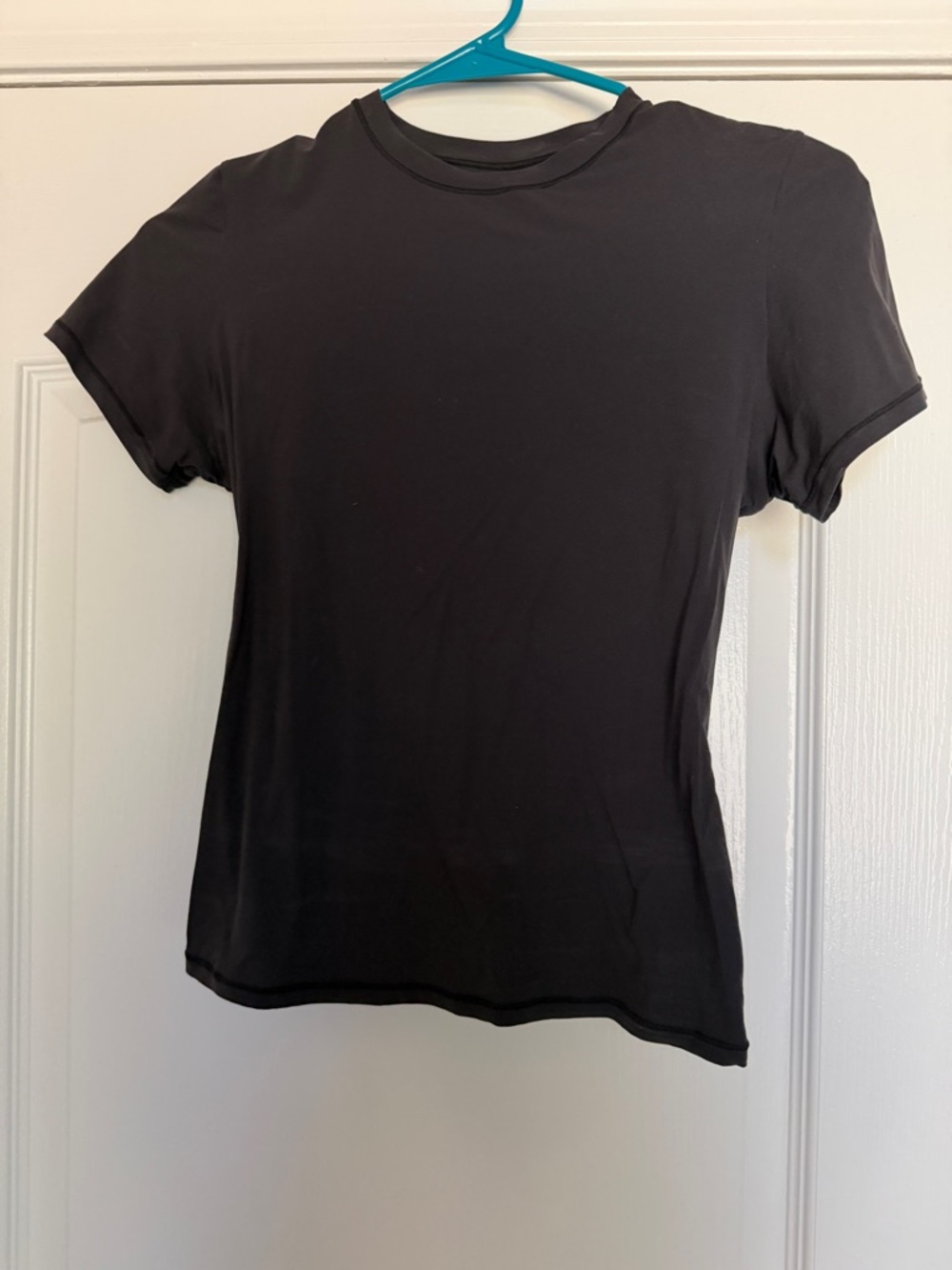 SKIMS Black Short Sleeve Crewneck Tee